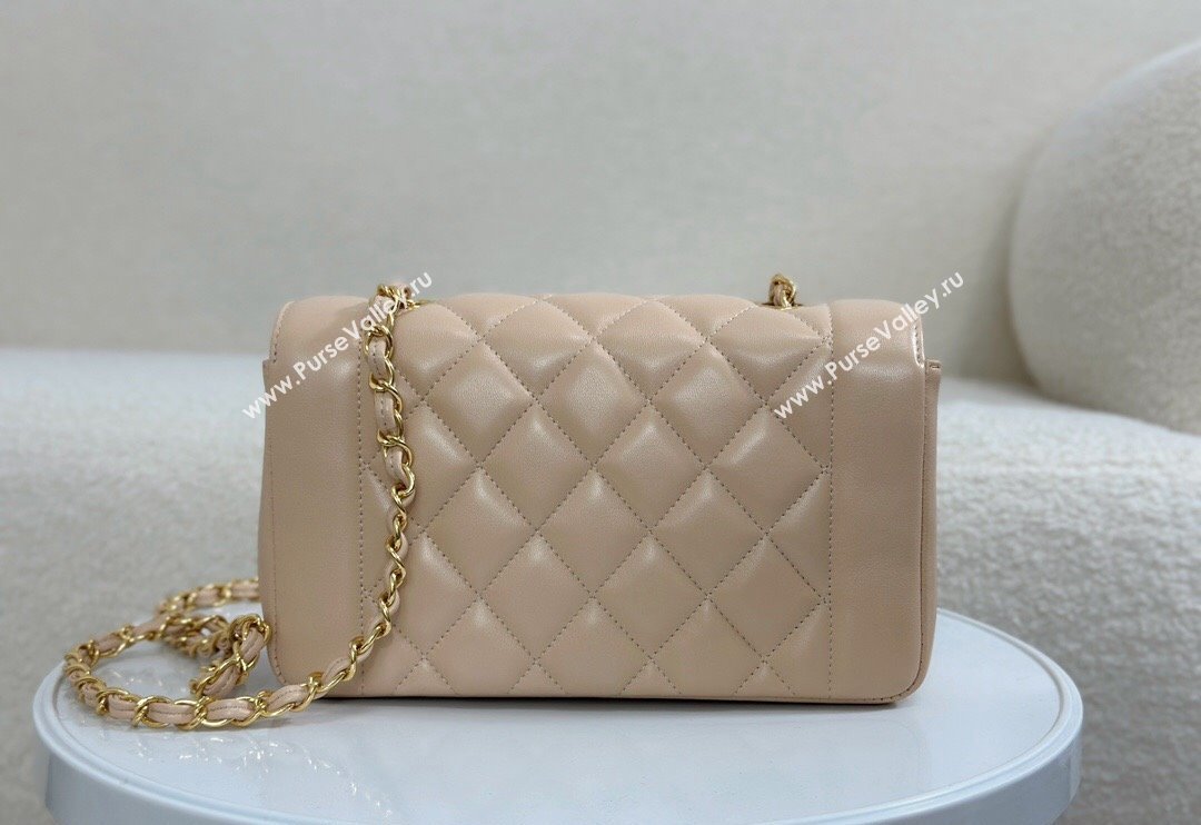 Chanel Vintage Lambskin Flap bag Beige 2024 AS2221 (SM-240829076)