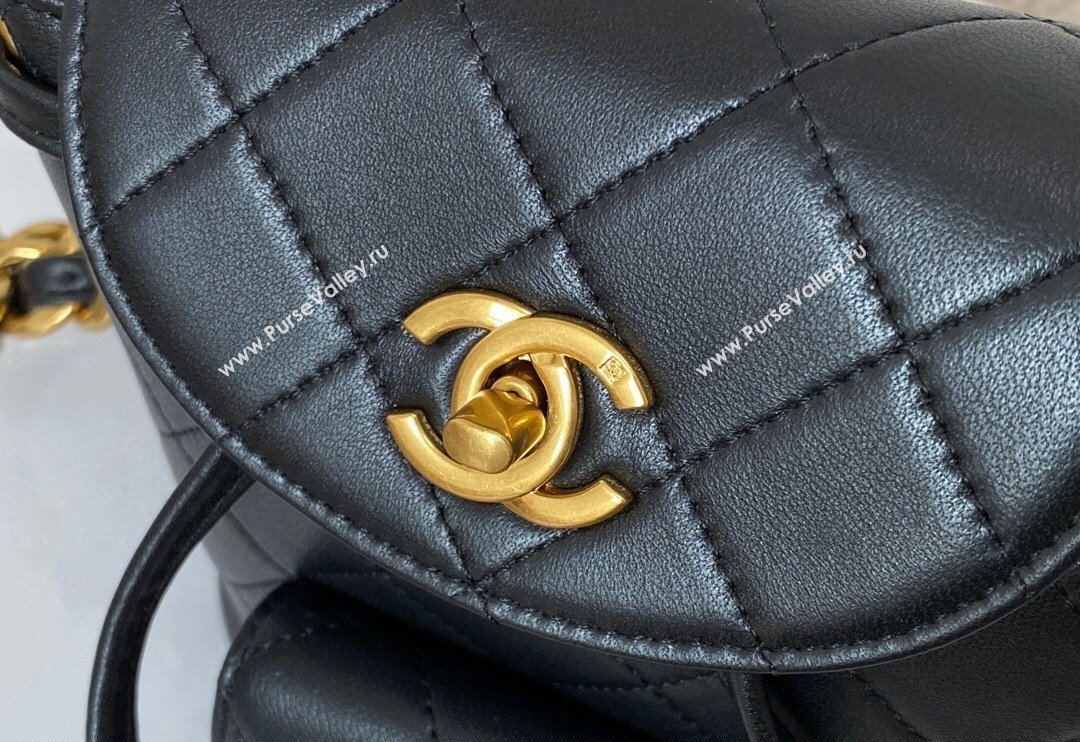 Chanel Quilted Calfskin Small Backpack bag Black 2024 A088792 (SM-240829061)