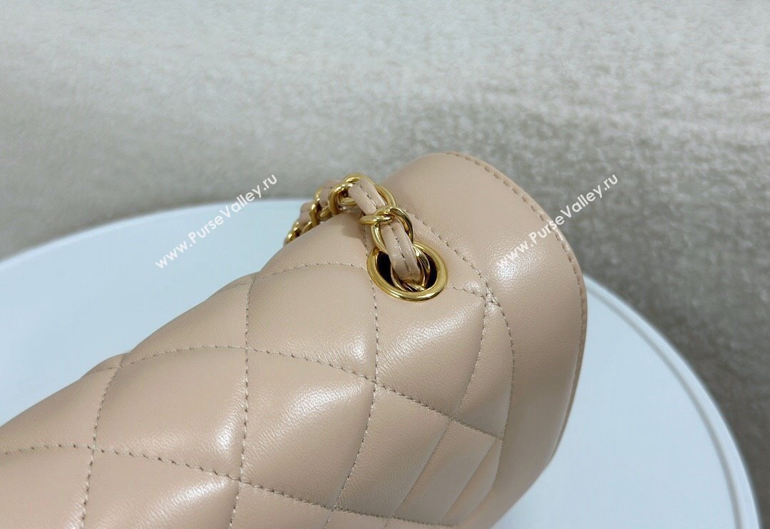 Chanel Vintage Lambskin Flap bag Beige 2024 AS2221 (SM-240829076)