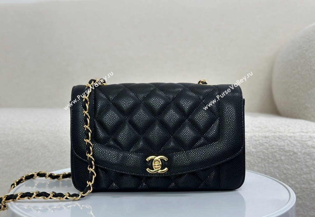 Chanel Vintage Lambskin Flap bag Black 2024 AS2221 (SM-240829077)