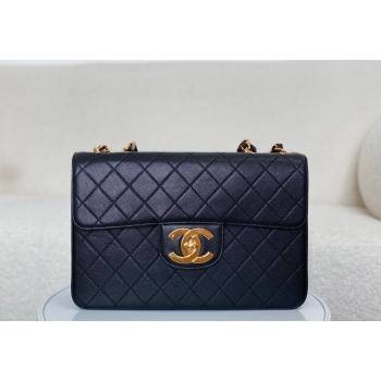 Chanel Vintage Grained Calfskin Flap bag Black 2024 A088 (SM-240829080)