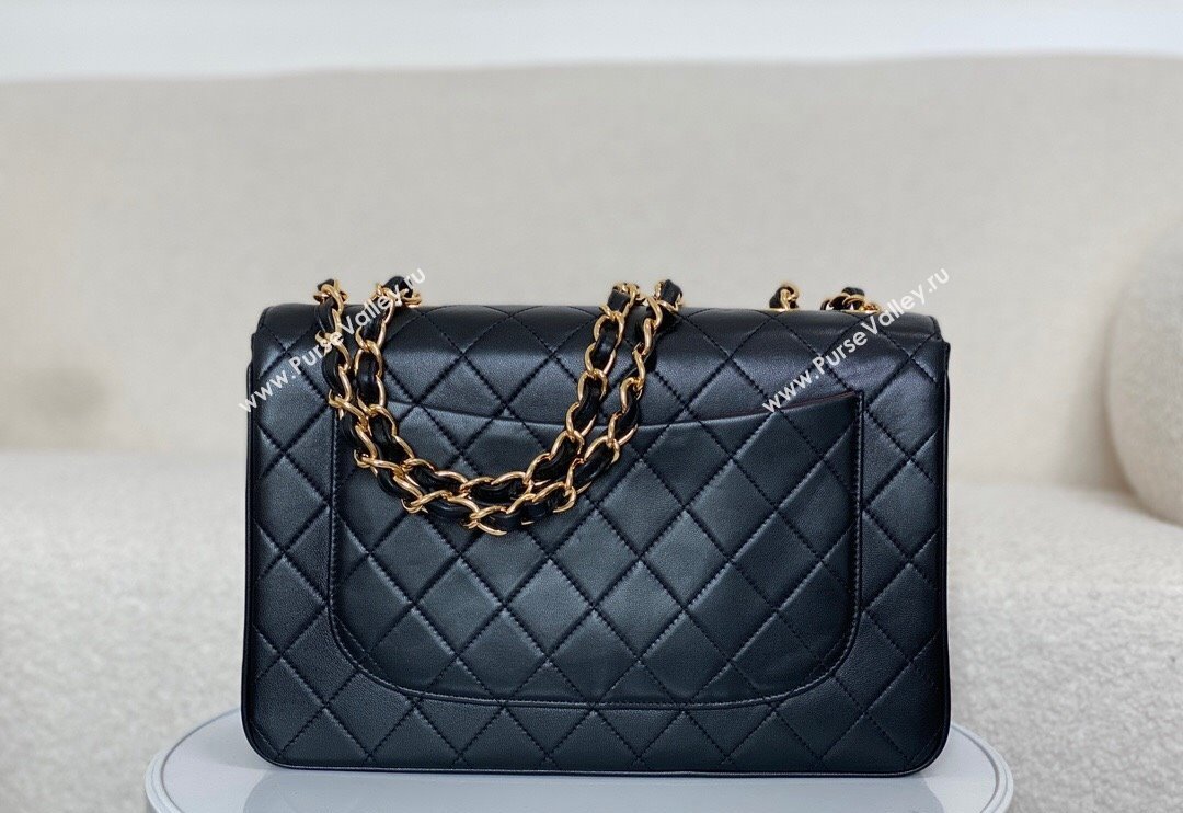 Chanel Vintage Lambskin Flap bag Black 2024 A088 (SM-240829081)