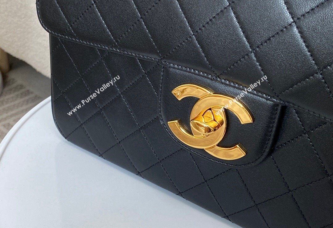 Chanel Vintage Lambskin Flap bag Black 2024 A088 (SM-240829081)