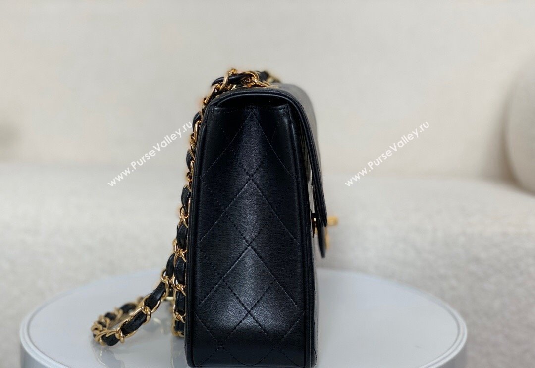 Chanel Vintage Lambskin Flap bag Black 2024 A088 (SM-240829081)