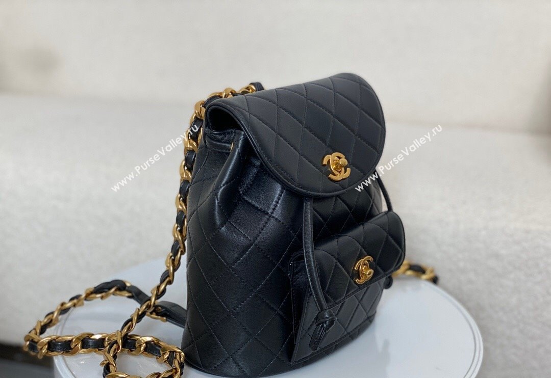 Chanel Quilted Calfskin Large Backpack bag Black 2024 A088792 (SM-240829062)