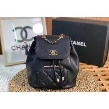 Chanel Grained Calfskin Mini Backpack bag Black 2024 AS3530 (SM-240829063)