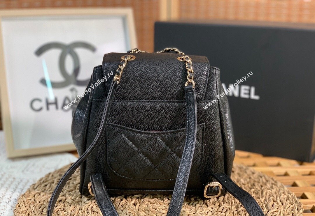 Chanel Grained Calfskin Mini Backpack bag Black 2024 AS3530 (SM-240829063)