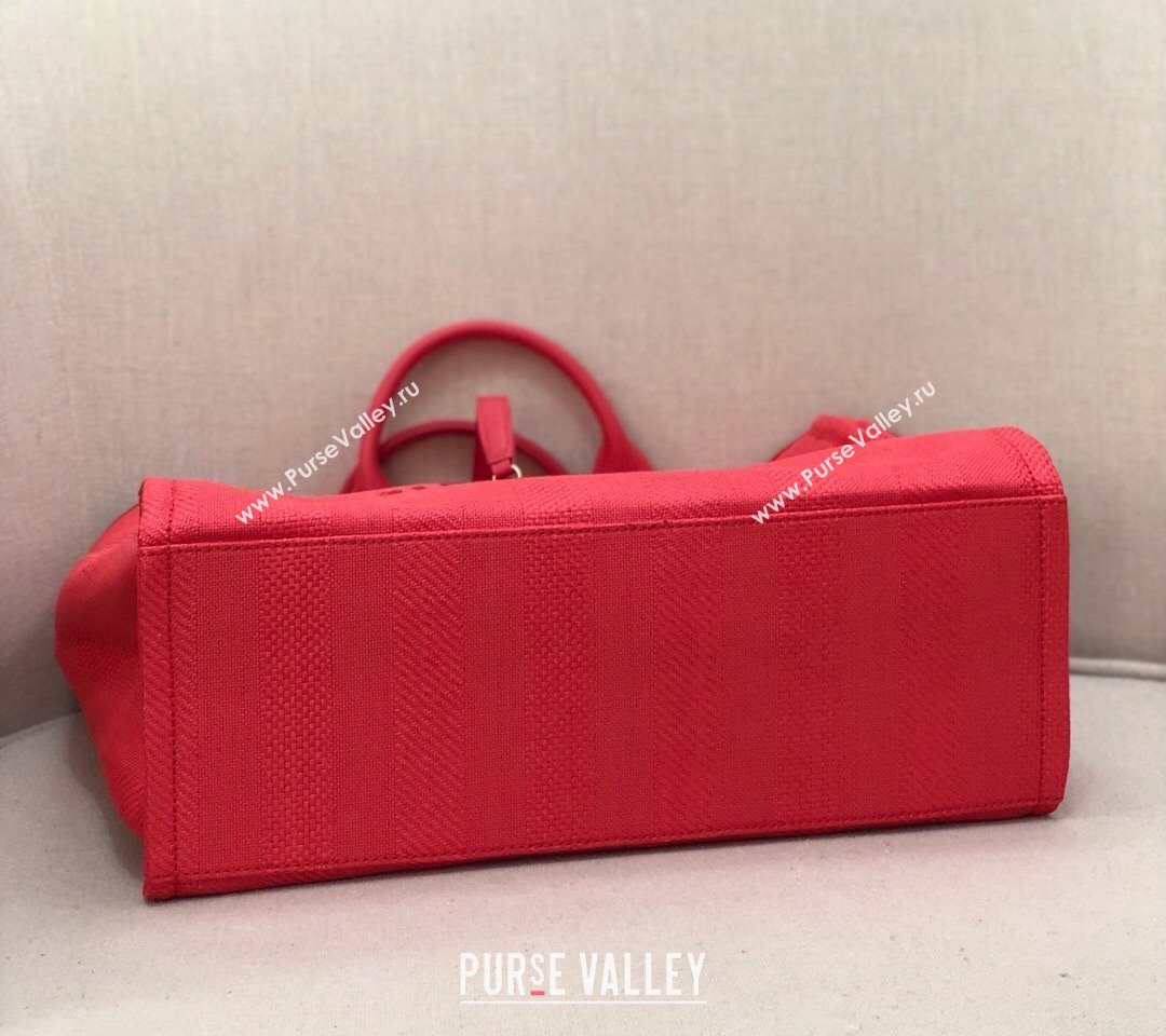 Chanel Deauville Mixed Fibers and Calfskin Shopping Bag A66941 Red 2024 0829 (YD-240829091)