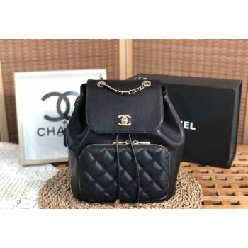 Chanel Grained Calfskin Backpack bag Black 2024 AS3531 (SM-240829064)