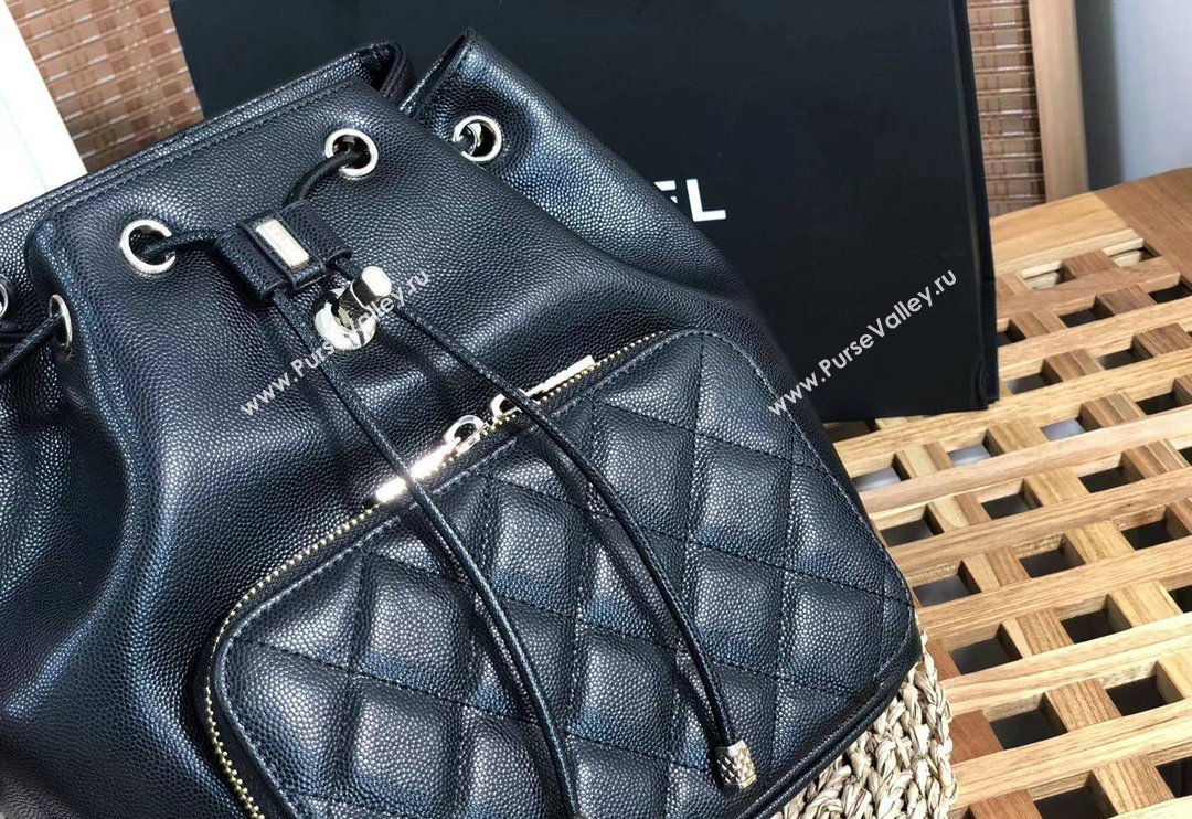 Chanel Grained Calfskin Backpack bag Black 2024 AS3531 (SM-240829064)