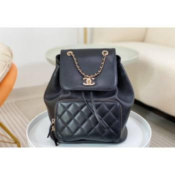 Chanel Grained Calfskin Backpack bag Black 2024 A08012 (SM-240829065)