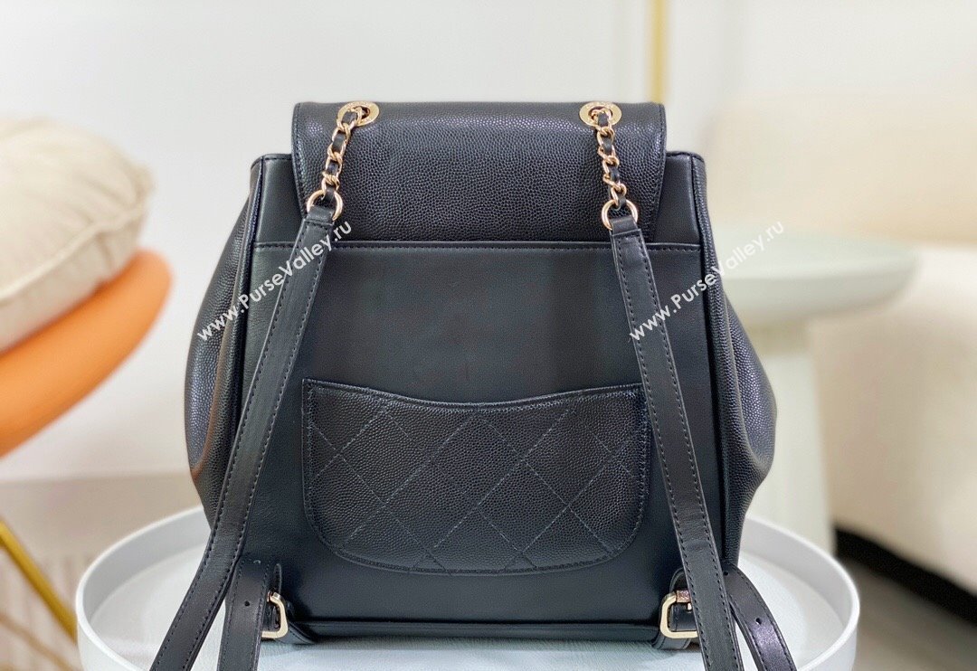 Chanel Grained Calfskin Backpack bag Black 2024 A08012 (SM-240829065)