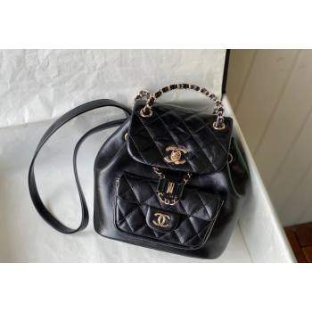 Chanel Aged Calfskin Mini Duma Backpack bag Black 2024 AS2908 (SM-240829067)