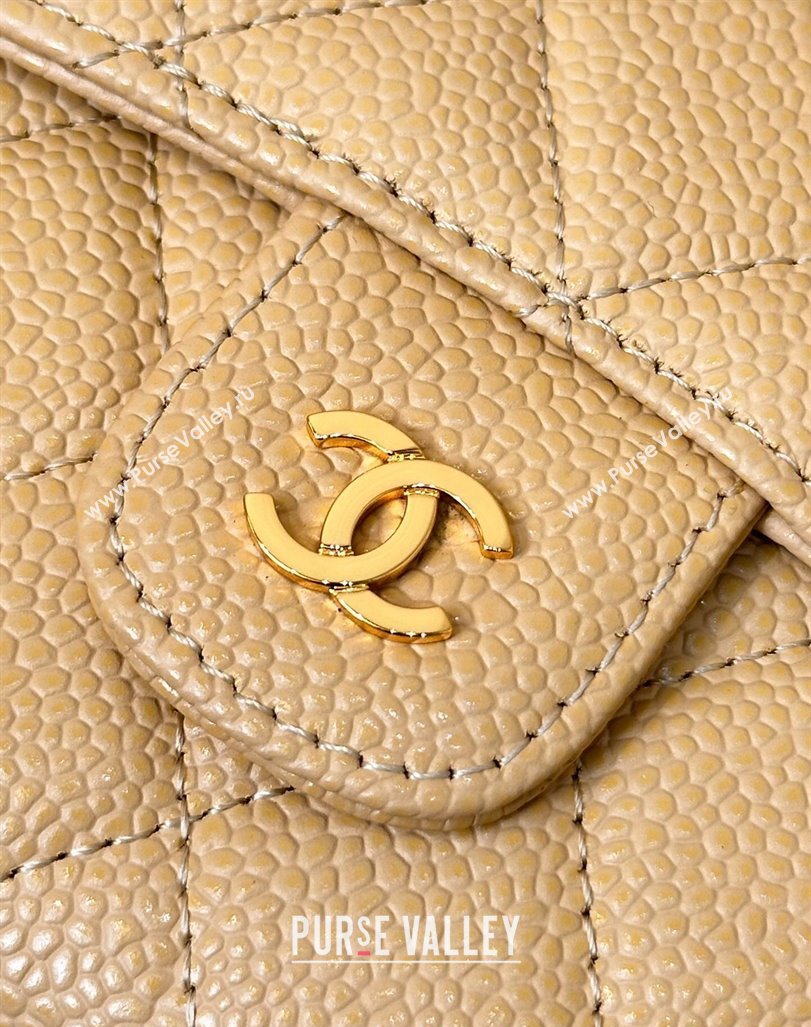 Chanel Grained Calfskin Card Holder Wallet Yellow 2024 82288 (SSZ-240830030)