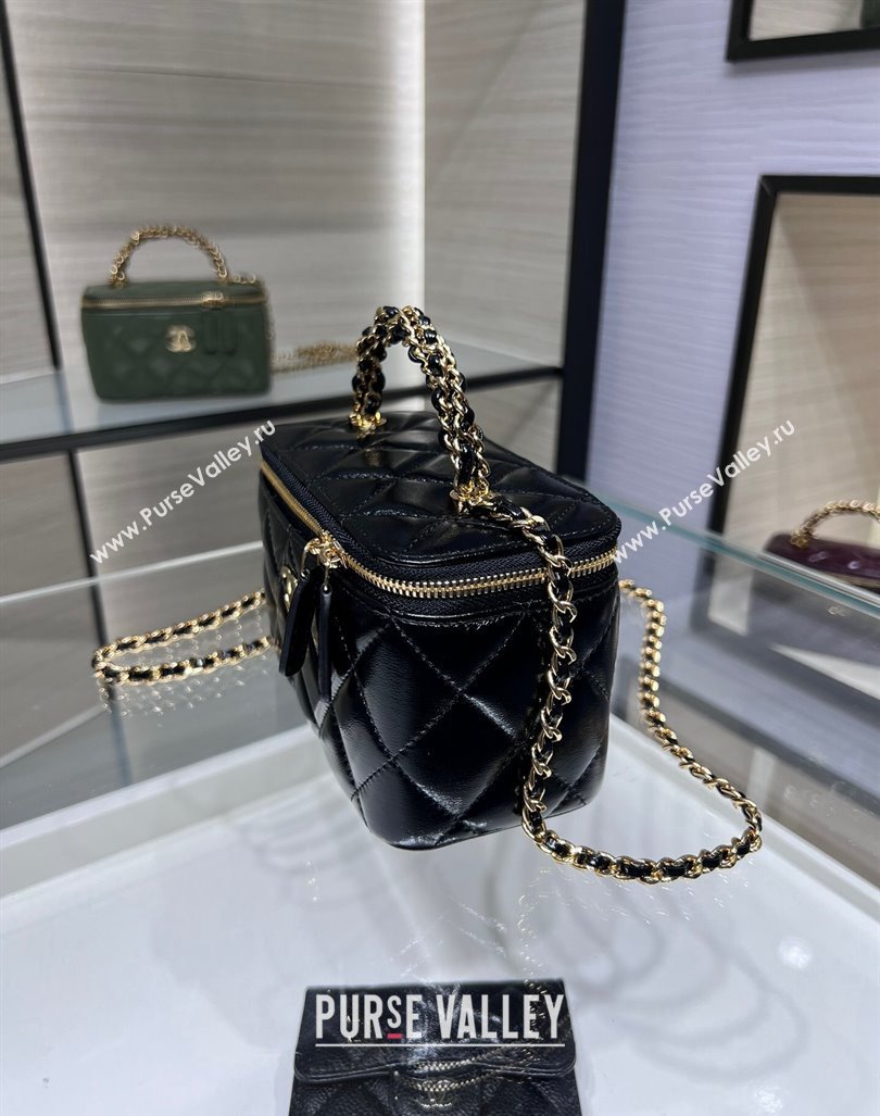 Chanel Lambskin Clutch with Chain and Top Handle AP4168 Black 2024 (yezi-240830011)