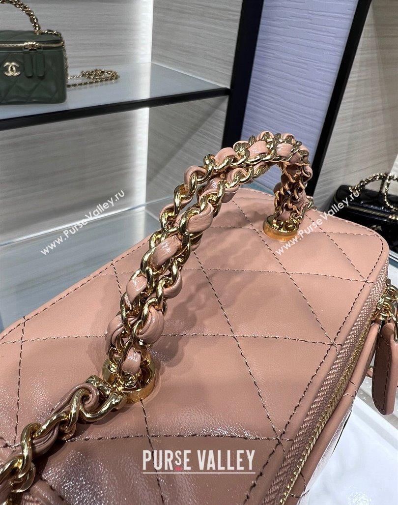 Chanel Lambskin Clutch with Chain and Top Handle AP4168 Dark Beige 2024 (yezi-240830014)