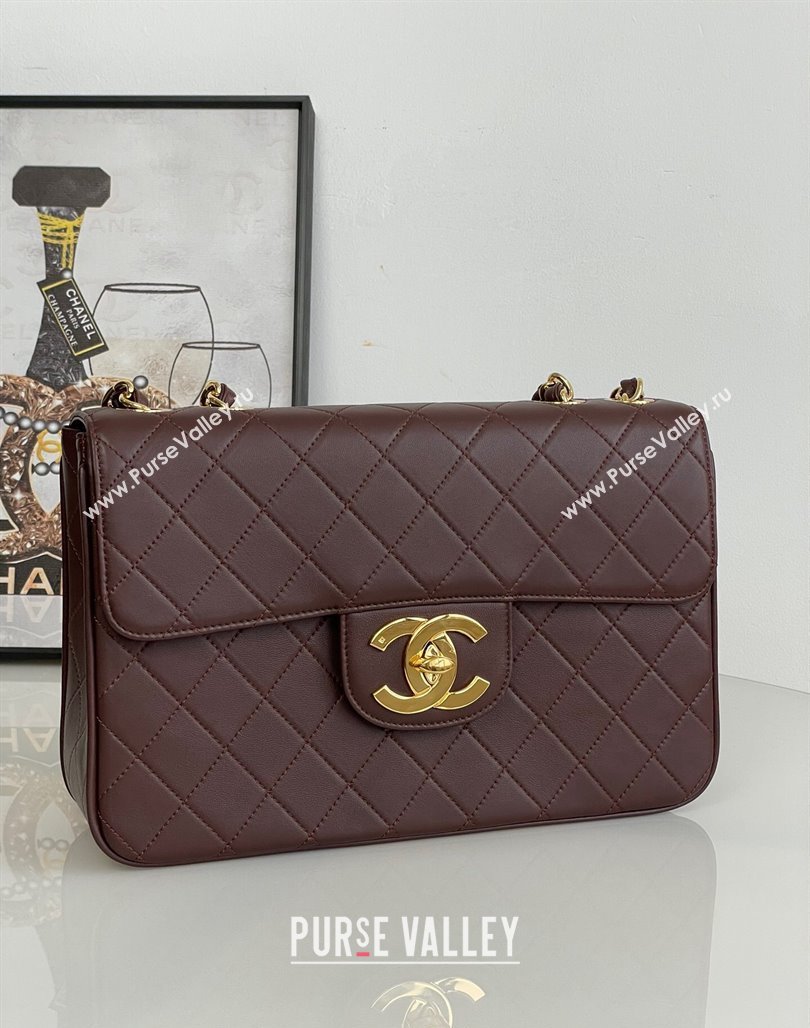 Chanel Vintage Lambskin Flap bag Brown 2024 A2222 668118 (yezi-240830063)