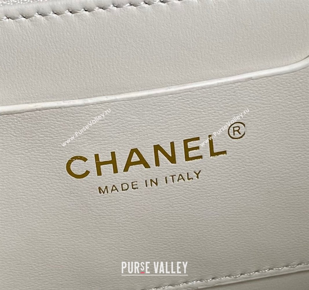 Chanel Lambskin Small Shopping bag AS5036 White 2024 (yezi-240830043)