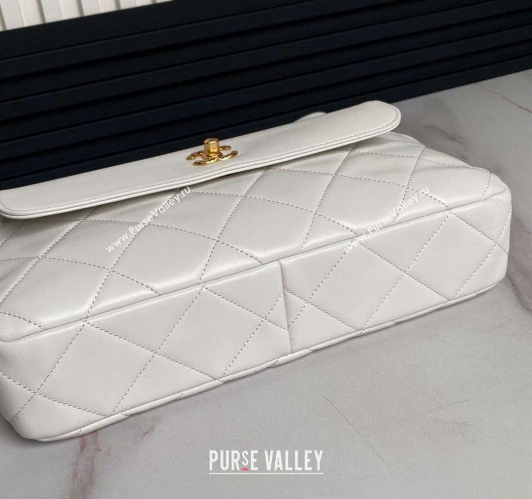 Chanel Lambskin Small Shopping bag AS5036 White 2024 (yezi-240830043)