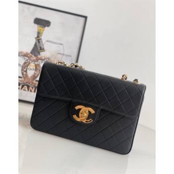 Chanel Vintage Grained Calfskin Flap bag Black 2024 A2222 668118 (yezi-240830064)