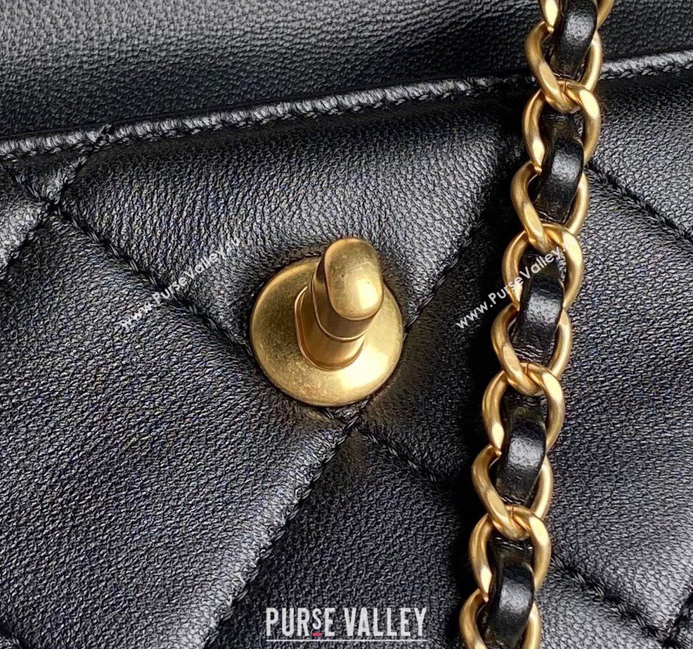 Chanel Lambskin Clutch with Chain Shoulder bag AS5038 Black 2024 (yezi-240830041)