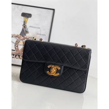Chanel Vintage Lambskin Flap bag Black 2024 A2222 668118 (yezi-240830065)