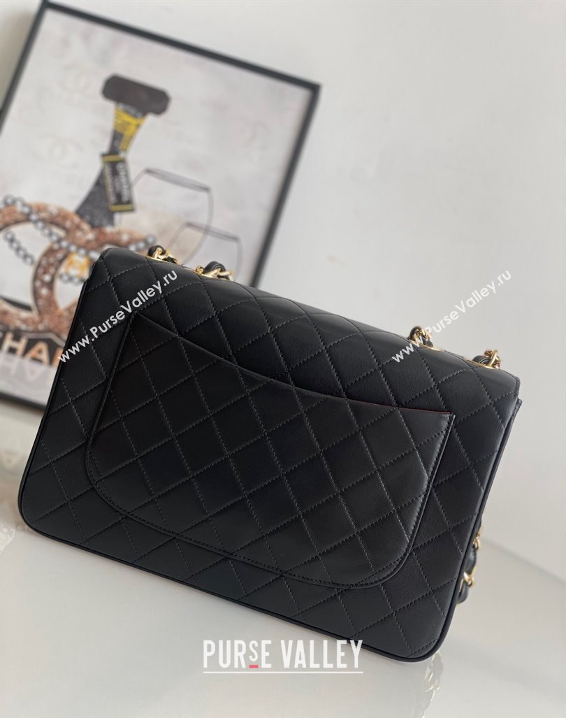 Chanel Vintage Lambskin Flap bag Black 2024 A2222 668118 (yezi-240830065)