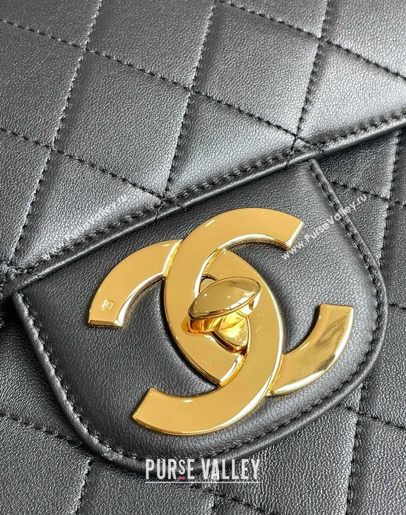 Chanel Vintage Lambskin Flap bag Black 2024 A2222 668118 (yezi-240830065)