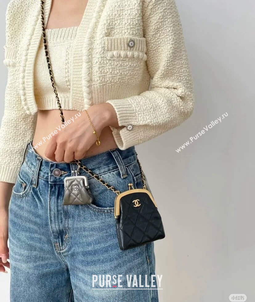 Chanel Lambskin Clutch with Chain Set 2024 2825008 (yezi-240830092)