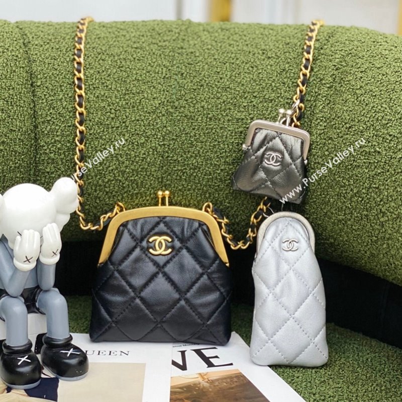 Chanel Lambskin Clutch with Chain Set 2024 2825008 (yezi-240830092)