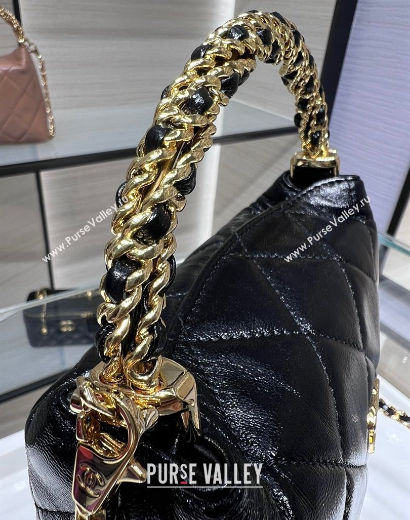 Chanel Lambskin Clutch with Chain and Top Handle AP4189 Black 2024 (yezi-240830104)