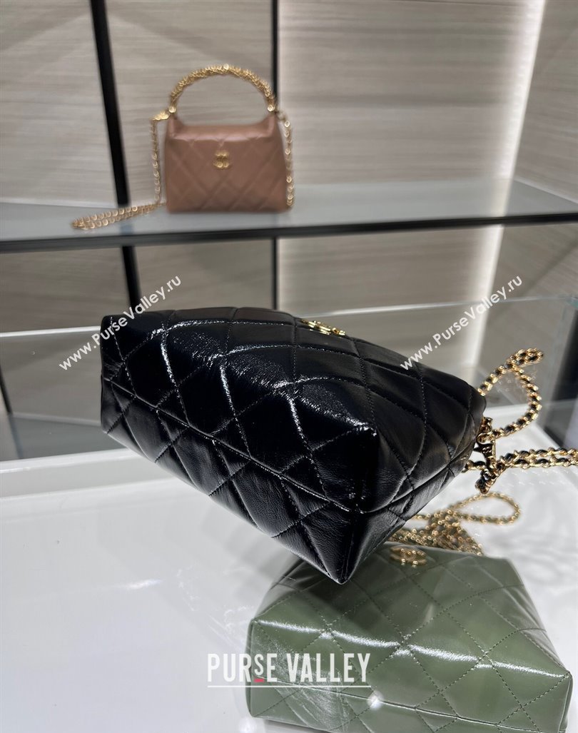 Chanel Lambskin Clutch with Chain and Top Handle AP4189 Black 2024 (yezi-240830104)