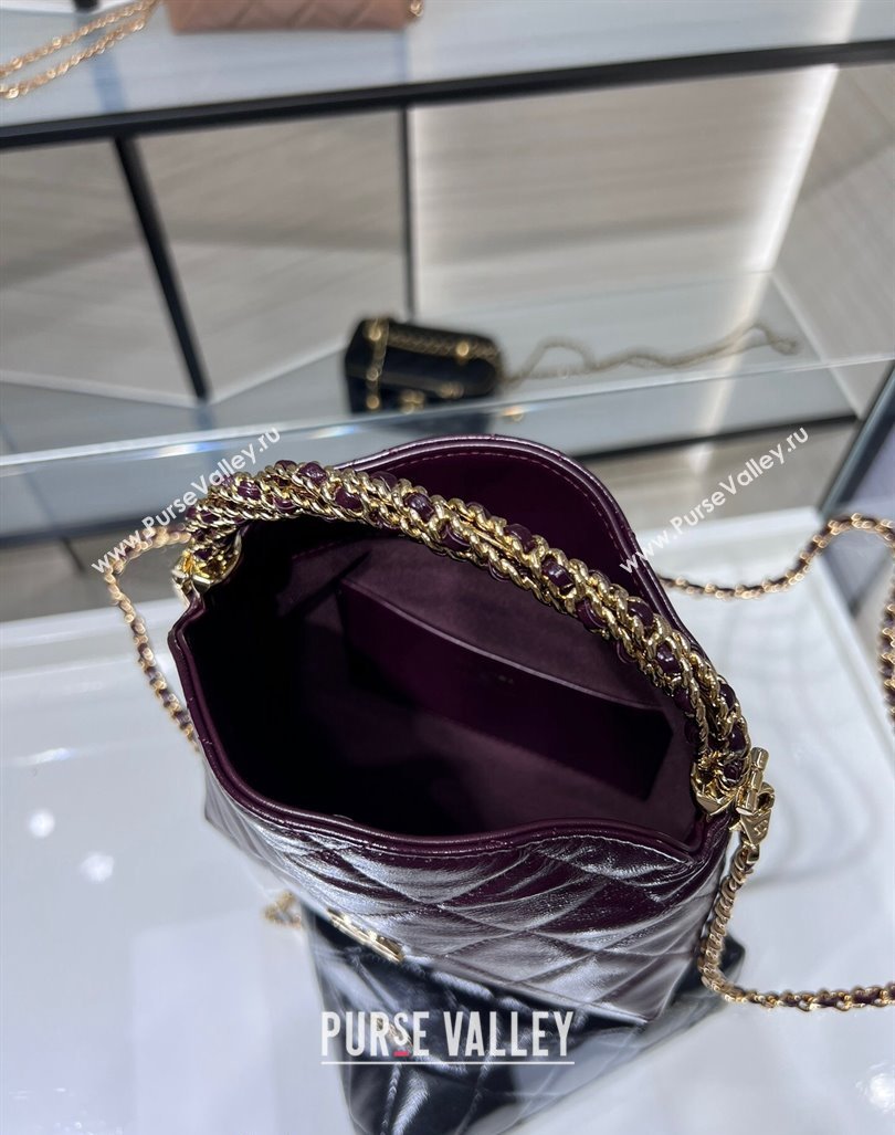 Chanel Lambskin Clutch with Chain and Top Handle AP4189 Burgundy 2024 (yezi-240830107)