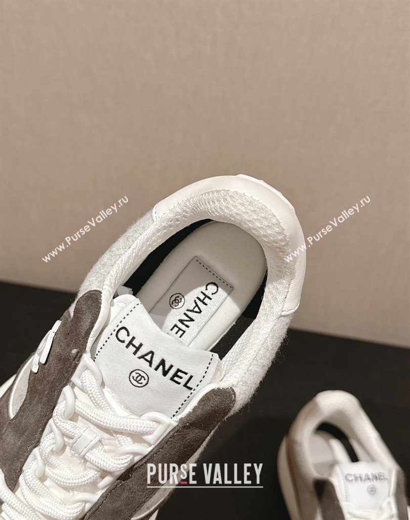 Chanel Felt Fabric Suede Sneakers Grey 2024 CH091015 (SS-240910088)