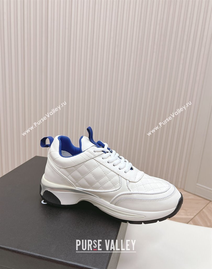 Chanel Quilted Calfskin Sneakers White2 2024 CH091019 (KL-240910104)