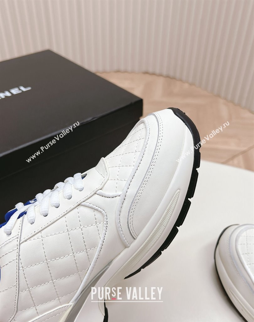 Chanel Quilted Calfskin Sneakers White2 2024 CH091019 (KL-240910104)