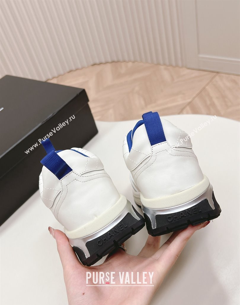 Chanel Quilted Calfskin Sneakers White2 2024 CH091019 (KL-240910104)