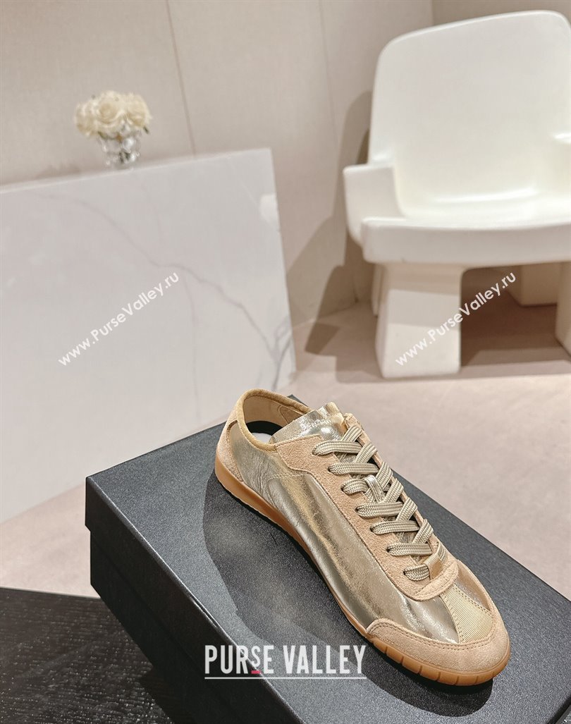 Chanel Calfskin Suede Sneakers Gold 2024 CH091024 (MD-240910127)