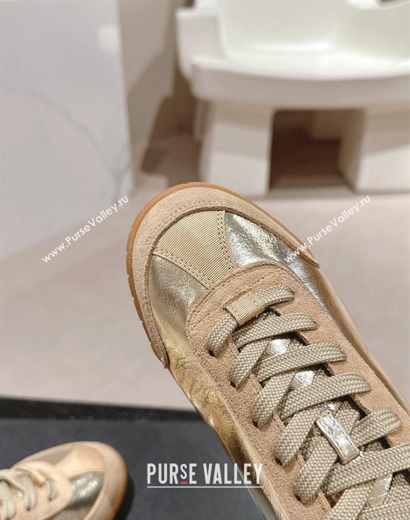 Chanel Calfskin Suede Sneakers Gold 2024 CH091024 (MD-240910127)