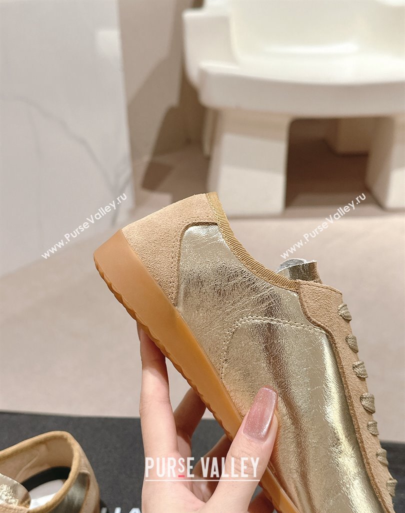 Chanel Calfskin Suede Sneakers Gold 2024 CH091024 (MD-240910127)