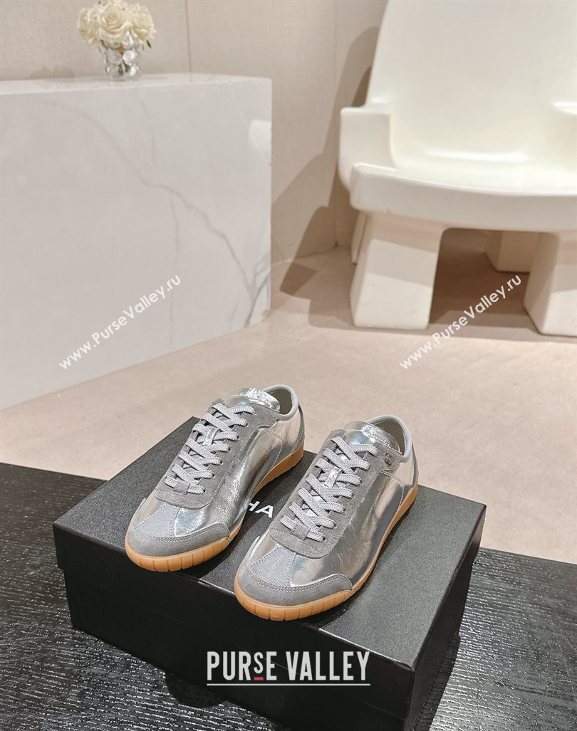 Chanel Calfskin Suede Sneakers Silver 2024 CH091024 (MD-240910128)