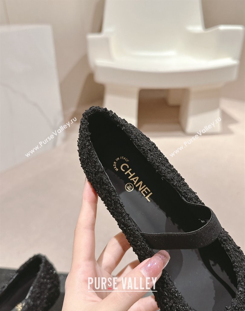 Chanel Tweed Pointed Pumps Black 2024 CH091004 (MD-240910013)