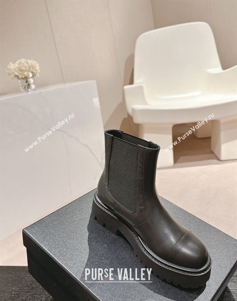 Chanel Calfskin Chelsea Platform Ankle Boots Black 2024 CH090906 (MD-240909085)