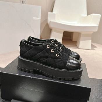 Chanel Suede Lace-up Shoes Black 2024 CH090905 (MD-240909077)