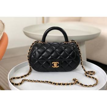 Chanel Lambskin Small Flap Bag with Top Handle AS4573 Black 2024 (SM-240926041)