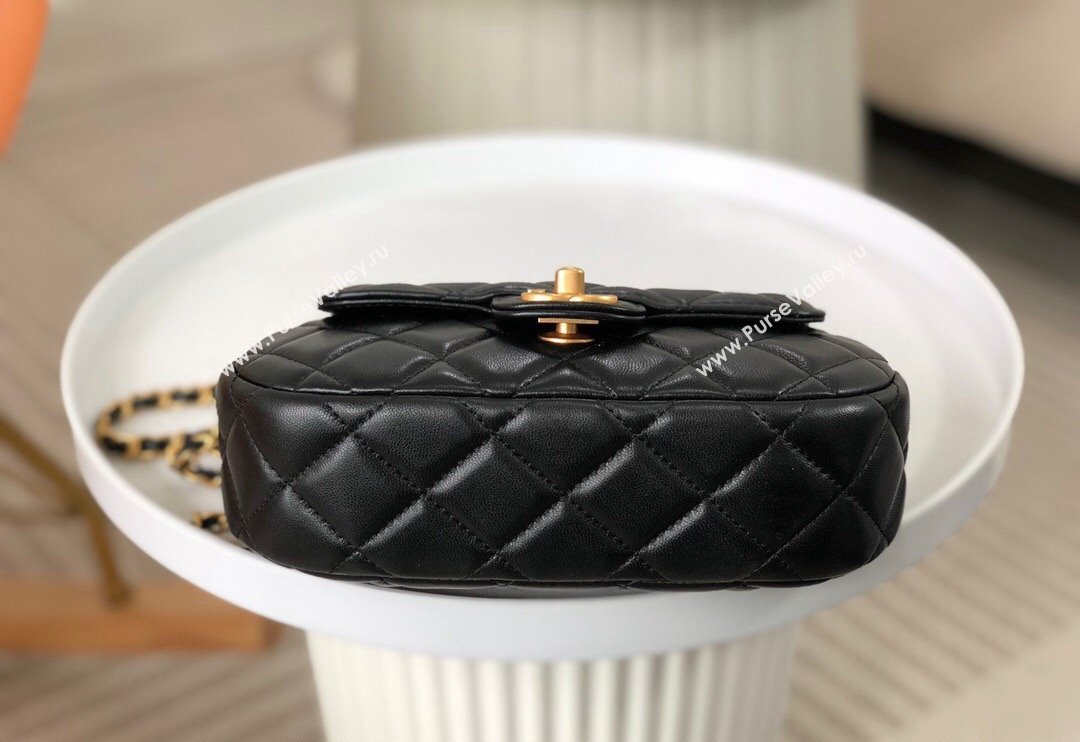 Chanel Lambskin Small Flap Bag with Top Handle AS4573 Black 2024 (SM-240926041)