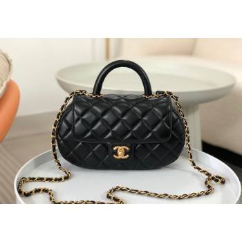 Chanel Lambskin Flap Bag with Top Handle AS4569 Black 2024 (SM-240926042)