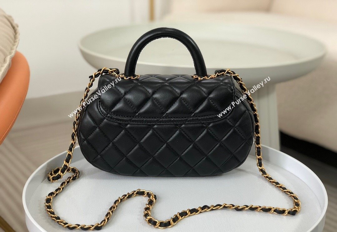 Chanel Lambskin Flap Bag with Top Handle AS4569 Black 2024 (SM-240926042)