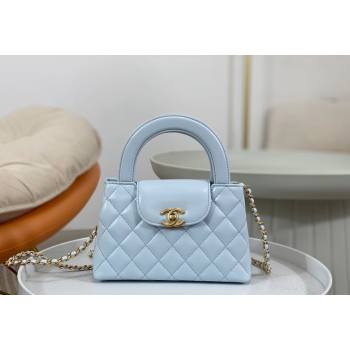 Chanel Shiny Calfskin Mini Shopping Bag AS4416 Blue2 2024 (SM-240927060)