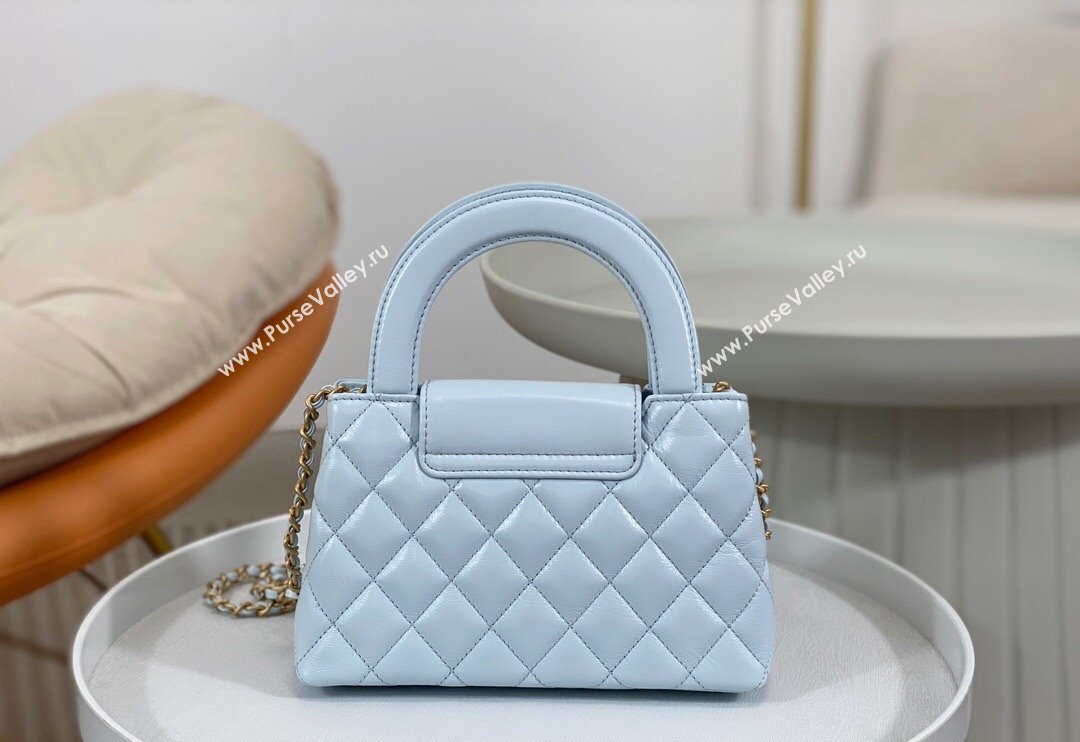 Chanel Shiny Calfskin Mini Shopping Bag AS4416 Blue2 2024 (SM-240927060)